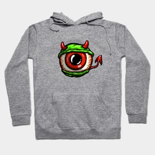 Eyeball Devil Rockabilly Tattoo Cartoon Style Eye Hoodie